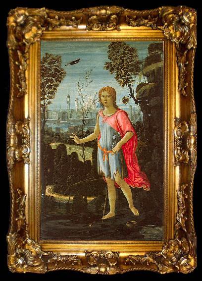 framed  JACOPO del SELLAIO Saint John the Baptist, ta009-2